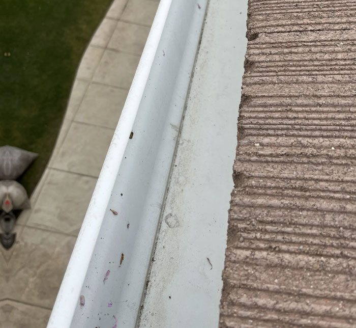 after gutter cleaning