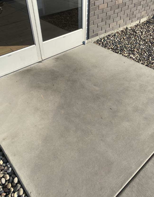 before pressure washing commercial